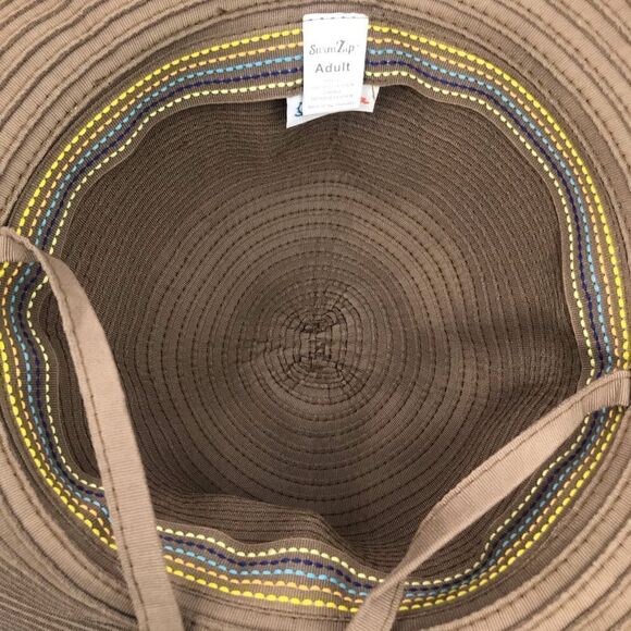 Swim Zip Taupe Canvas 4.5” brim Sun Protection Outdoor Performance Hat - Picture 14 of 16